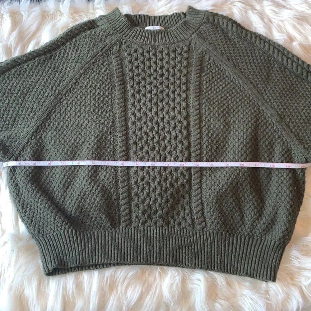 BP Nordstrom Chunky Cable Knit Cropped Sweater XXS